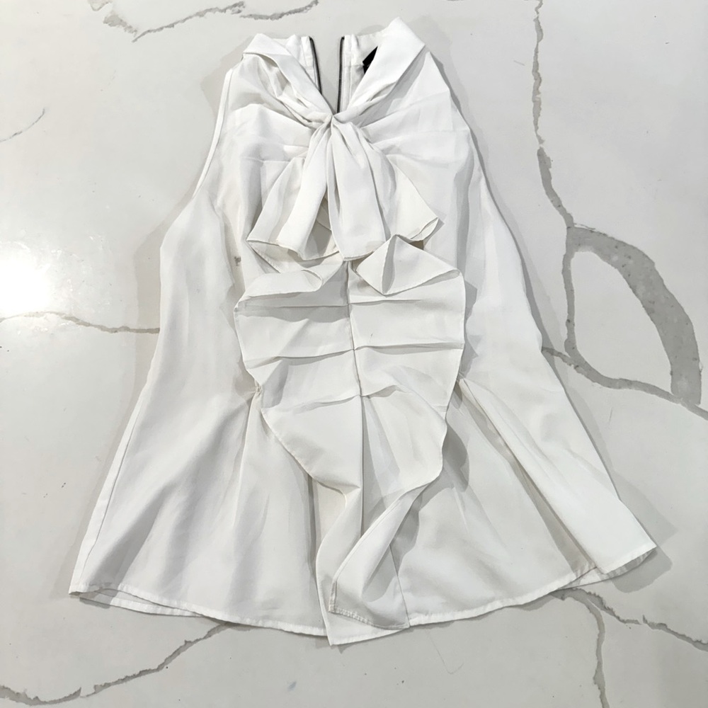 Central Park West Tuxedo Sleeveless Dress Top
